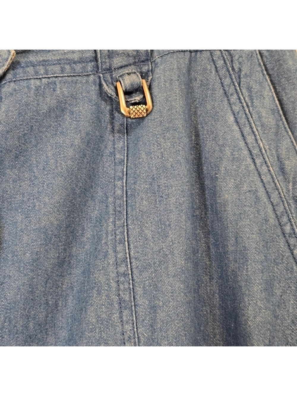 Vintage ellespost light denim maxi skirt color light blue size 14 - Picture 5 of 8